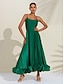 cheap Party Dress-Slip Sleeveless Solid Color Ruffles Dress
