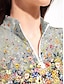 economico Collezione di stilisti-Per donna POLO Grigio Manica lunga Superiore Floreale Abbigliamento da golf da donna Abbigliamento Abiti Abbigliamento