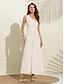 Χαμηλού Κόστους Jumpsuits-γυναικεία ολόσωμη φόρμα με έναν ώμο σε λευκό σιφόν