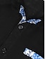お買い得  コットンリネンシャツ-男性用 リネンシャツ カジュアルシャツ サマーシャツ ビーチシャツ ブラック ホワイト ピンク 半袖 平織り ラペル 春夏 ハワイアン 祝日 衣類 フロントポケット