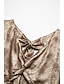 Недорогие повседневное платье с принтом-платье миди с эффектом металлик и завязками на спине