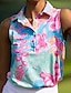 baratos Coleção de designers-Mulheres Camisa polo de caminhada roupas de golfe Rosa escuro Branco Rosa claro Sem Manga Proteção Solar Leve Colete Blusas Roupas femininas de golfe, roupas, roupas, roupas