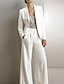 cheap Mother of the Bride Pantsuits-Jumpsuit / Pantsuit 3 Piece Mother of the Bride Dress Formal Wedding Guest Elegant Plus Size Jewel Neck Floor Length Stretch Fabric Sleeveless Wrap Included with Sequin Ruching 2024