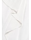 billige festkjole-kvinders chiffon særlige lejlighed hvid drop shoulder asymmetrisk elegant bryllup gæst midikjole