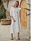 cheap Plain Dresses-Women&#039;s Casual Dress Graphic Ruched Crew Neck Midi Dress Elegant Work Daily 3/4 Length Sleeve Fall Winter