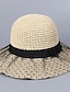 economico Cappelli di paglia-cappello di paglia pieghevole traspirante fatto a mano leggero a tesa larga vacanza spiaggia visiera parasole cappelli da spiaggia estate donna