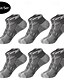 abordables chaussettes pour hommes-Homme 6 Trousses Paquets multiples Chaussettes Chaussette Chaussettes courtes Chaussettes de Course Chaussettes décontractées Noir Blanche Couleur Bloc de couleur Sport &amp; Loisir Casual du quotidien
