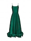 זול שמלת מסיבה-שמלת סאטן יוקרתית לנשים לאירועים מיוחדים תלת מימדית שמלת אורח שמלת כלה קאמי מקסי