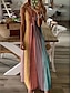 cheap Print Dresses-Women&#039;s Casual Dress Slip Dress Color Gradient Print Strap Long Dress Maxi Dress Stylish Casual Daily Vacation Sleeveless Summer