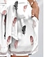 preiswerte Grafik-Unterteile-Damen Shorts Kurze Hosen Polyester Graphic Weiß Einfach Hoher Taillenbund Kurz Urlaub Casual Sommer Frühling