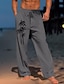 ieftine Pantaloni bărbați din bumbac și in-Bărbați Șic Stradă Hawaiană Designer Copac de cocos Imprimeu Grafic Pantaloni Pantaloni de vară Pantaloni de plajă Ștampilare la cald Cordon Talie elastică Imprimare 3D Talie medie Casual Zilnic