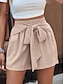 cheap Women&#039;s Shorts-Women&#039;s Shorts Polyester Plain Khaki Simple High Waist Short Vacation Casual Daily