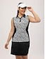 economico Abbigliamento da golf femminile-Per donna POLO Nero Senza maniche Superiore Leopardo Abbigliamento da golf da donna Abbigliamento Abiti Abbigliamento
