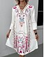 levne Boho šaty-Dámské Midi šaty Šifonové šaty Boho Chic šaty Boho šaty Elegantní šaty Elegantní Čechy Vinobraní Dovolená Denní Rande Štíhlý Květinový Krátký rukáv Do V Černá Světlá růžová Rubínově červená Béžová