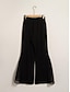 abordables pantalons pour femmes-pantalon élégant en mousseline de soie et modal à cloche