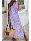 abordables Robes à motifs-Femme Robe Débardeur Abstrait Imprimer Col Ras du Cou Mini robe Tropique basique Intérieur du quotidien Sans Manches Eté Printemps