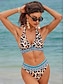 preiswerte Bikini-Sets-Damen Normal Badeanzug Bikinis 2 Stück Bademode Leopard Paisley-Muster V-Wire Ausschnitt Tropisch Strandbekleidung Badeanzüge