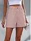 cheap Women&#039;s Shorts-Women&#039;s Shorts Side Pockets Short Black Summer