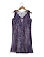 cheap Print Dresses-Women&#039;s Tank Dress Print Split Neck Mini Dress Daily Date Sleeveless Summer Spring