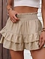 preiswerte Damenshorts-Damen Shorts Kurze Hosen Polyester Glatt Schwarz Khaki Casual Kurz Ausgehen Wochenende Sommer