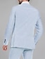 baratos Fatos-Azul seersucker ternos de casamento de praia masculino cor sólida 2 peças ajuste padrão único breasted dois botões 2024