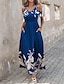 cheap Print Dresses-Women&#039;s Chiffon Floral Ruched Asymmetrical Long Dress Maxi Dress Party Sleeveless Summer
