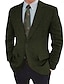 cheap Blazer&amp;Jacket-Men&#039;s Tweed Herringbone Blazer Retro Vintage Jacket Winter Regular Plus Size Single-Breasted Two-buttons Brown Black Blue 2024