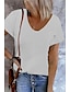 ieftine Bluze simple pentru femei-Bluză Pentru femei Alb Galben Roz Îmbujorat Culoare solidă / simplă Fără Cusături Zilnic Zilnic În V S