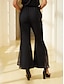 tanie spodnie damskie-eleganckie, szyfonowe, modalne spodnie typu dzwony