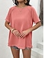abordables Tops básicos de mujer-Camisa Blusa Mujer Rosa Verde Trébol Beige Plano Borlas Calle Diario Moda Escote Redondo Ajuste regular S