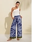 זול מכנסיים לנשים-מכנסיים רחבים של פייזלי