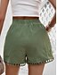billige Shorts til kvinner-kvinners shorts polyester vanlig depresjon grønn enkel høy midje ferie