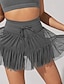 cheap Mini Skirt-Women&#039;s Skirt A Line Mini Skirts Ruffle Solid Colored Casual Daily Weekend Summer Nylon Basic Casual Apricot Black White Pink