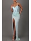 cheap Prom Dresses-Mermaid Prom Dresses Corsets Sage Dress Formal Evening Party Floor Length Sleeveless Spaghetti Strap Sequined with Ruched Sequin 2024