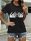 Χαμηλού Κόστους Γυναικεία T-Shirts-Γυναικεία Μπλουζάκι Βαμβάκι 100% Βαμβάκι Νεκροκεφαλές Στάμπα Καθημερινά Διακοπές Σαββατοκύριακο Απόκριες Κοντομάνικο Στρογγυλή Λαιμόκοψη Πράσινο του Γρασιδιού Όλες οι εποχές