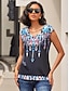 ieftine Bluze &amp; Camisole Damă-Pentru femei Bluză Grafic Casual Imprimeu Roz Îmbujorat Fără manșon De Bază În V