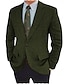 billige Blazer og Jakke-herre tweed sildebensblazer retro vintage jakke vinter almindelig plus størrelse enkeltradet to-knapper brun sort blå