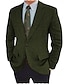 cheap Blazer&amp;Jacket-Men&#039;s Tweed Herringbone Blazer Retro Vintage Jacket Winter Regular Plus Size Single-Breasted Two-buttons Brown Black Blue 2024