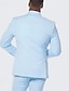זול חליפות-ירוק בהיר כחול סקיי אפור אנשיו של חתונה חליפות אחיד סט 3 חלקים מסיבה שמלות גזרה מחוייטת שני לחצנים עם חזה יחיד 2024