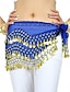 cheap Dancewear-Women&#039;s Wide Leg Pants with Belly Dance Hip Scarf Coin Beading 2 PCS Mid Waist Full Length Baggy Pants Casual Summer Spring Fall Training Chiffon / Performance