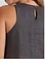 cheap Design Cotton &amp; Linen Dresses-Women&#039;s Linen Casual Dress Tank Dress Ombre Print Crew Neck Long Dress Maxi Dress Stylish Daily Date Short Sleeve Summer