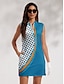 ieftine Colecția de designer-Pentru femei rochie de golf Albastru Fără manșon Protecție Solară Tinuta de tenis Buline Vestimenta Golf Doamnelor Haine Ținute Poartă Îmbrăcăminte