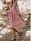 cheap Print Dresses-Women&#039;s Casual Dress Print Crew Neck Midi Dress Stylish Daily Date Half Sleeve Summer