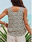 ieftine Bluze &amp; Camisole Damă-Pentru femei Camis Floral Grafic Zilnic Dantelă Niveluri Alb Fără manșon Zilnic Casual Stil Nautic Vară Primăvară