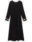 cheap Print Dresses-Women&#039;s Embroidered Maxi Dress V-neck Long Sleeve Floral Folk Inspired Black Multicolor Elegant Casual to Semi-Formal Spring Autumn Wear Lightweight Comfort Fit Available in Multiple Sizes