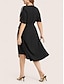 cheap Print Dresses-Women&#039;s Notched Mini Dress Spring