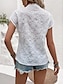 رخيصةأون بلوزات وقمصان للنساء-نسائي بلوزة أبيض كم قصير رقبة مربعة الصيف