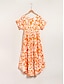 tanie drukowana sukienka na co dzień-Sukienka maxi z satynowymi koralikami i marszczonymi koralikami