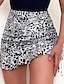 cheap Mini Skirt-Women&#039;s Skirt Mini Skirts Print Leopard Casual Daily Summer Polyester Casual Black