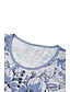 halpa Naisten T-paidat-Naisten T-paita Kukka Pyhäpäivä Viikonloppu nappi Painettu Punastuvan vaaleanpunainen Lyhythihainen Perus Pyöreä kaula-aukko